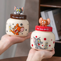 Tom & Jerry Ceramic Spice Jar Set – Cartoon Kitchen Canisters