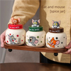 Tom & Jerry Ceramic Spice Jar Set – Cartoon Kitchen Canisters