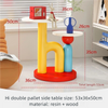 Hi Pop Art Side Table – Double Tier Resin Accent Table