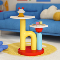Hi Pop Art Side Table – Double Tier Resin Accent Table