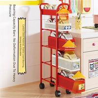 PopCart Slim Rolling Organizer – Retro Red & White Edition