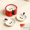 Apple Charm Ceramic Dipping Dish Set