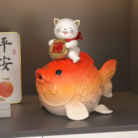 Lucky Koi Cat Coin Bank