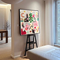 Modern Abstract Graffiti Canvas – Colorful Shapes