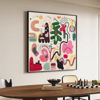 Modern Abstract Graffiti Canvas – Colorful Shapes