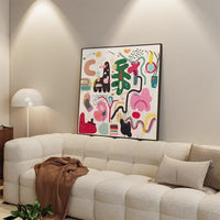 Modern Abstract Graffiti Canvas – Colorful Shapes