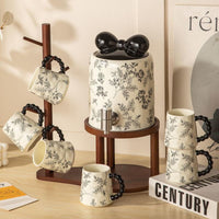 Flora Elegance Ceramic Beverage Dispenser Set