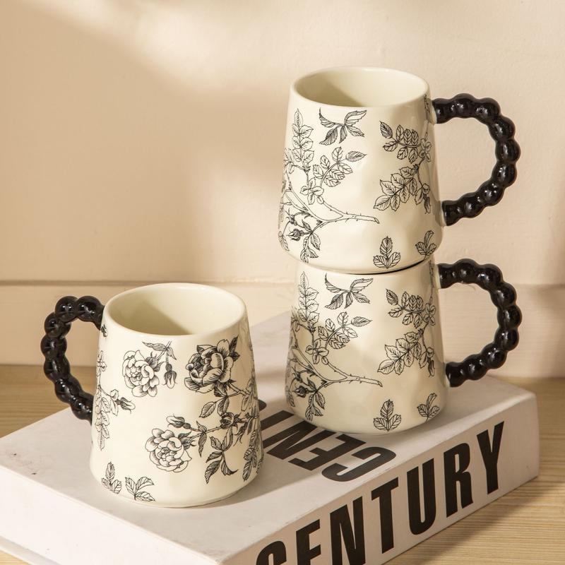 Flora Elegance Ceramic Beverage Dispenser Set
