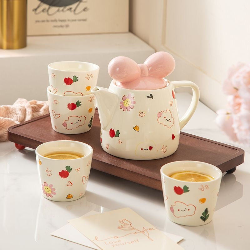 Sweet Bloom Ceramic Tea Set