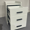Arlo Modern White 3-Drawer Nightstand