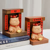 Lucky Charm Wooden Cat Figurine