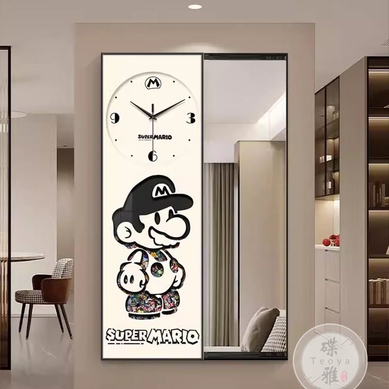 Mario Luxe Entryway Clock Mirror