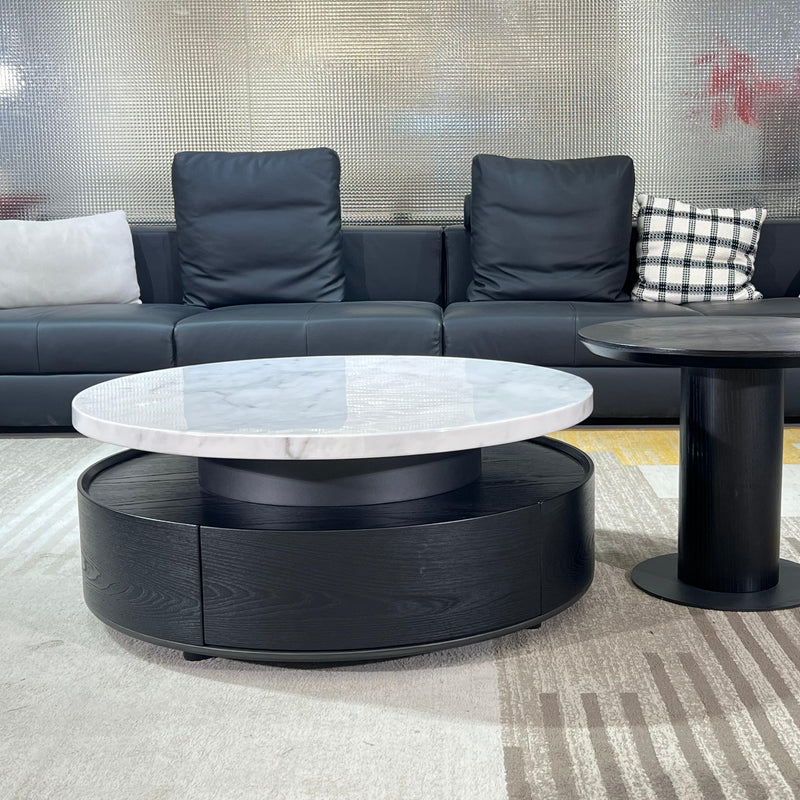 Luna Marble Storage Coffee Table Set#H25140