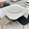 Marble Luxe Square Dining Table with Lazy Susan#H25123