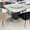 Marble Luxe Square Dining Table with Lazy Susan#H25123