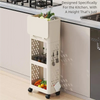 SlimFit Kitchen Storage Cart with Trash Bin