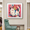 Whimsical Cat & Girl Wall Art