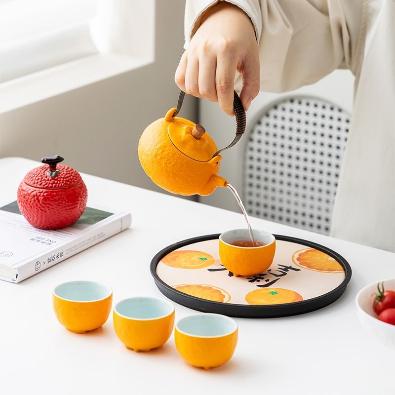 Fortune Tangerine Tea Set
