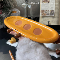 Cheer Loaf Ceramic Snack Plate