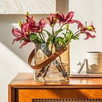 Amber Tote Glass Vase