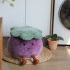 Plush Eggplant Buddy Ottoman