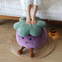 Plush Eggplant Buddy Ottoman