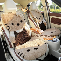 Cozy Kitty Plush Car Seat Cover Set