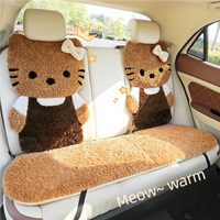 Cozy Kitty Plush Car Seat Cover Set