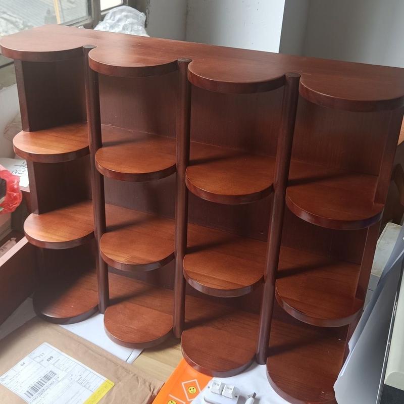 Walnut Grid Mug Display Shelf