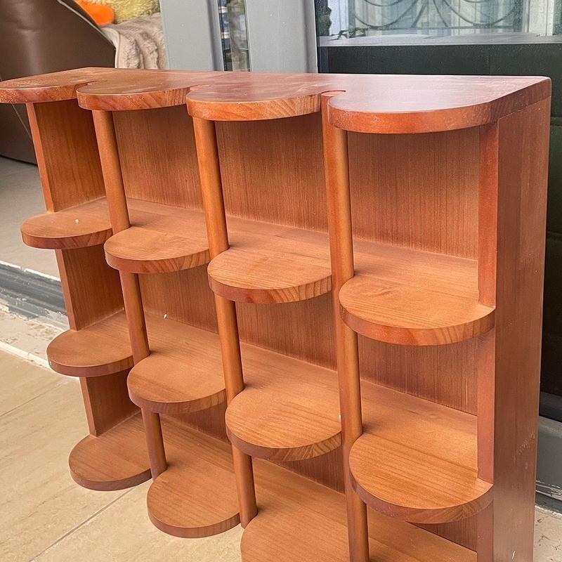 Walnut Grid Mug Display Shelf