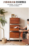 Walnut Charm 6-Drawer Storage Cabinet