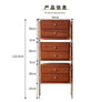 Walnut Charm 6-Drawer Storage Cabinet