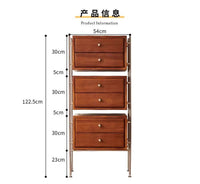 Walnut Charm 6-Drawer Storage Cabinet
