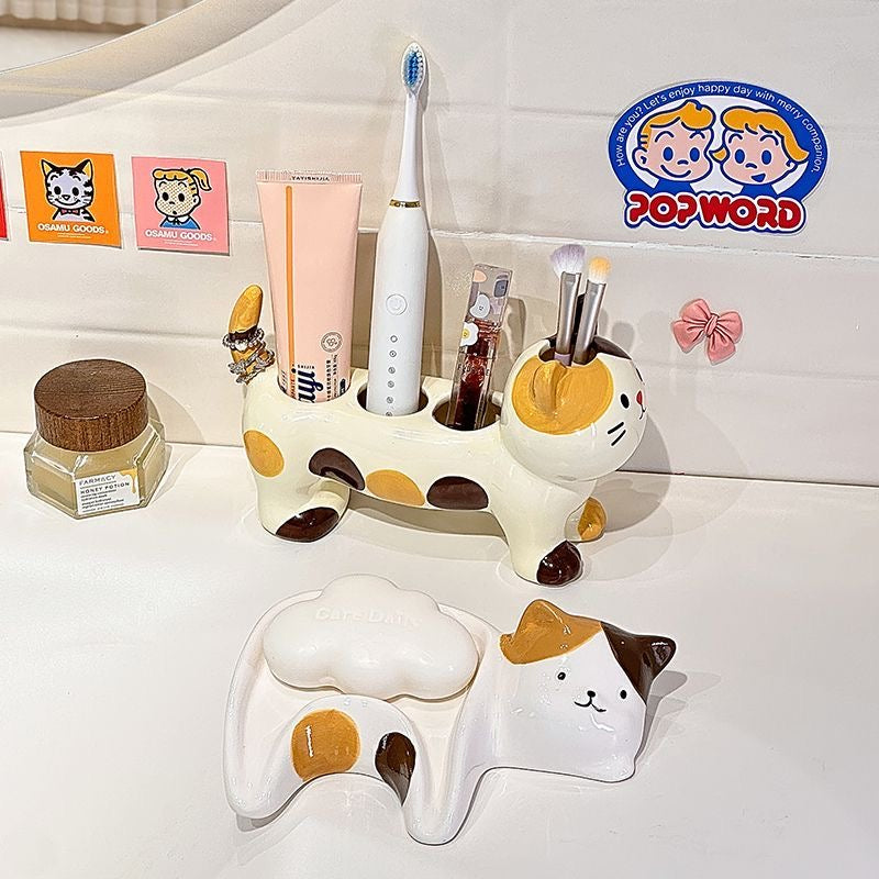 Meow Mate Ceramic Bathroom Set