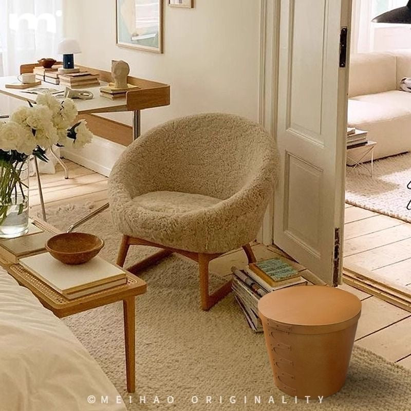 Round Storage Side Table with Hidden Compartment