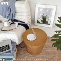 Round Storage Side Table with Hidden Compartment