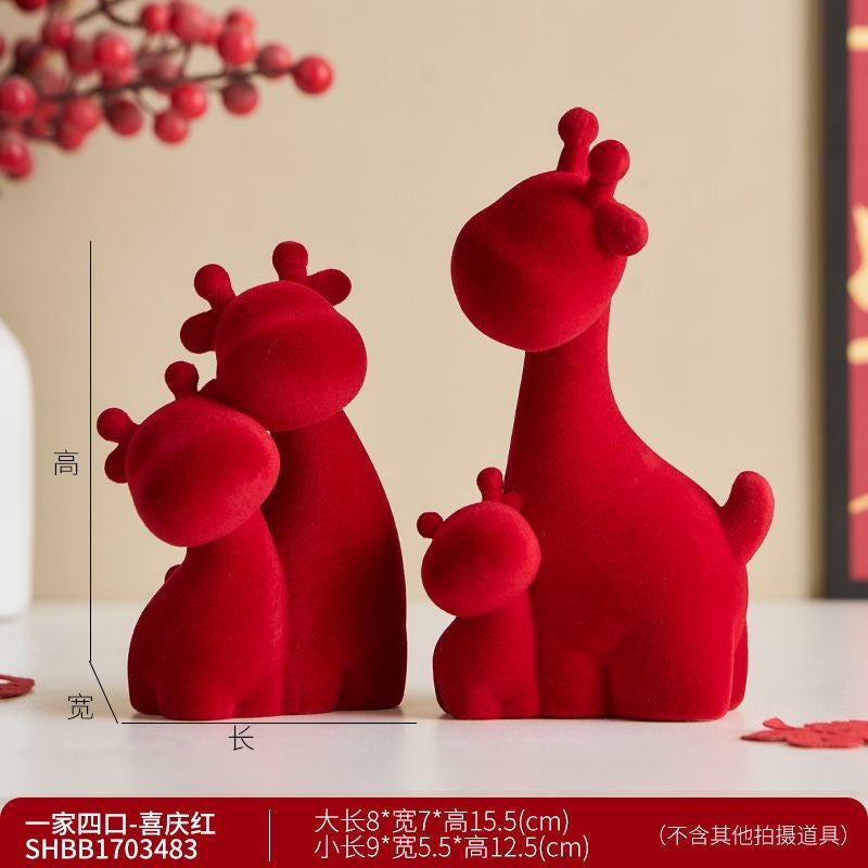 Cozy Family Fawn Figurine Set