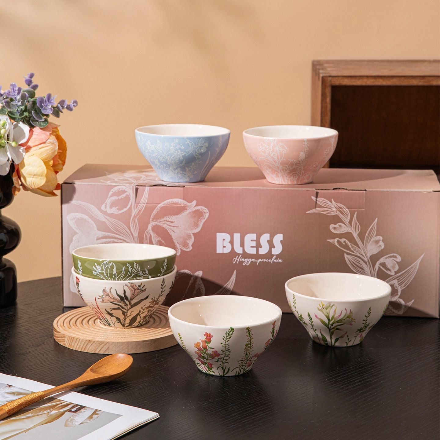 Secret Garden Porcelain Bowl Set