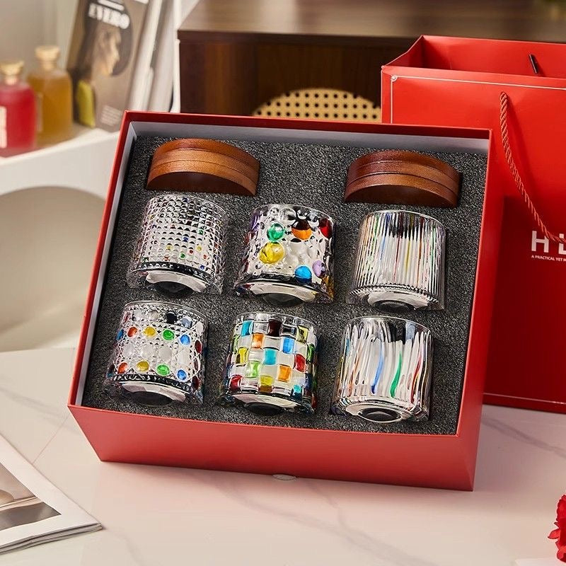 PrismGlow Art Glass Tumbler Gift Set