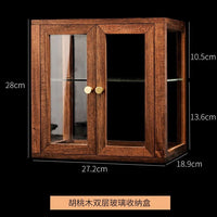 Luxe Walnut Bar Display Set — 12-Carafe & 12-Glass Tasting Collection