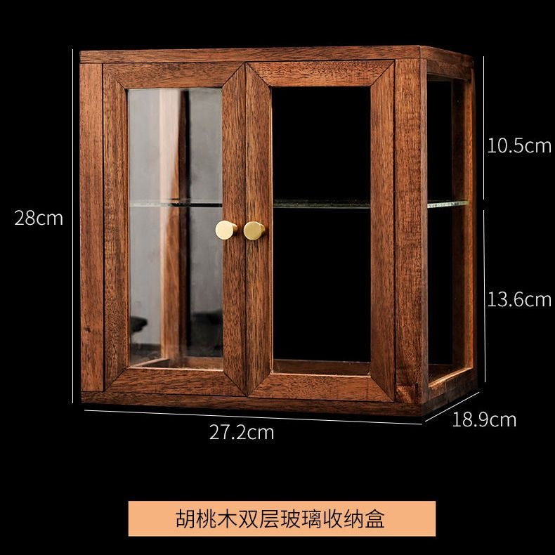 Luxe Walnut Bar Display Set — 12-Carafe & 12-Glass Tasting Collection