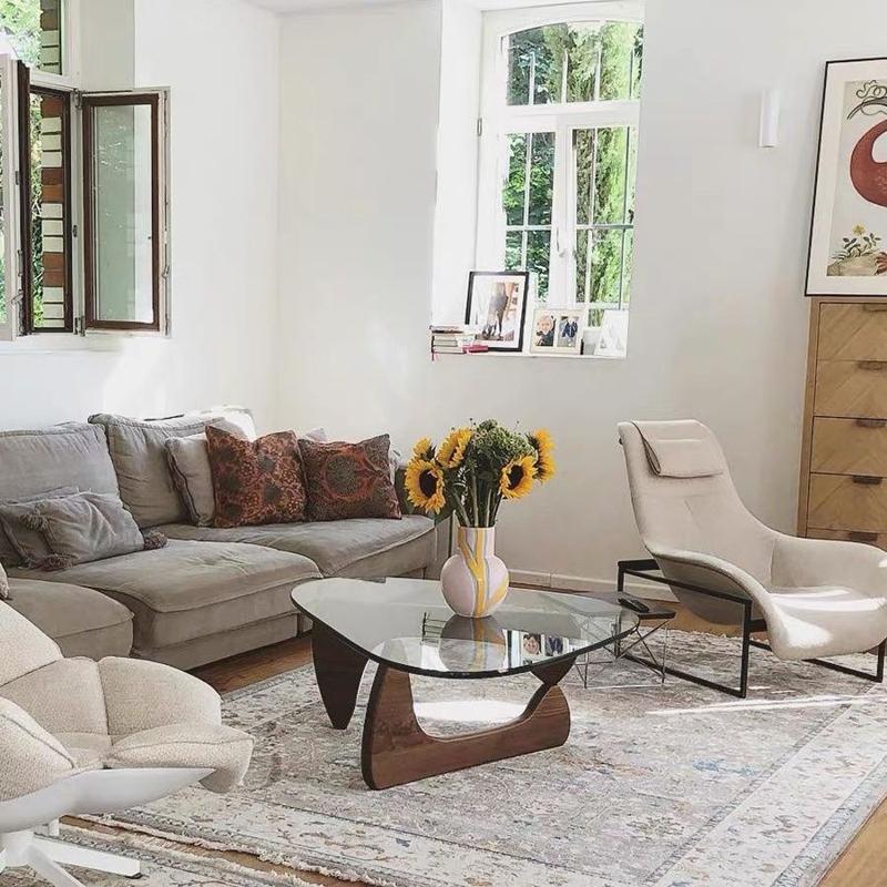 Luna Curve Glass Coffee Table