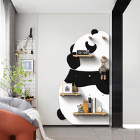 Panda Buddy Wall Shelf & Peg Organizer
