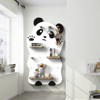 Panda Buddy Wall Shelf & Peg Organizer