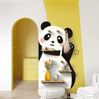 Panda Buddy Wall Shelf & Peg Organizer