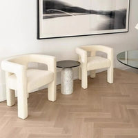 Soft Arc Bouclé Armchair