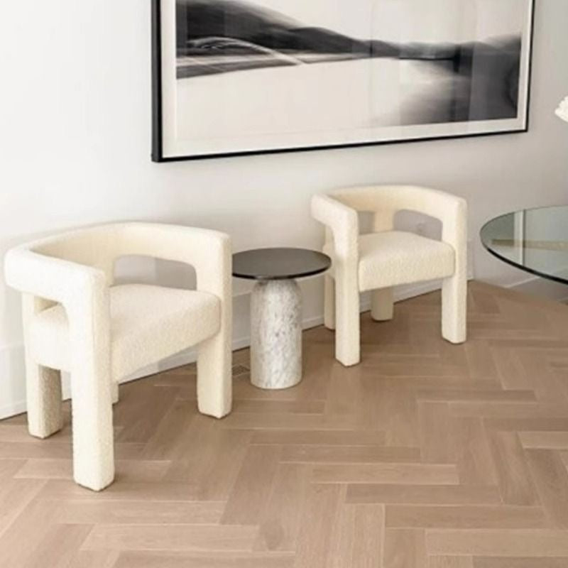 Soft Arc Bouclé Armchair