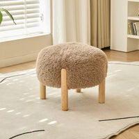 Cloud Bouclé Round Ottoman