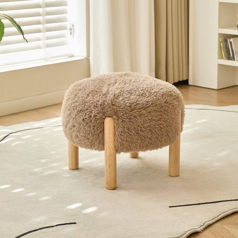 Cloud Bouclé Round Ottoman