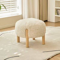 Cloud Bouclé Round Ottoman